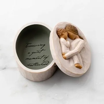 Willow Tree Tenderness, Treasuring a Quiet Moment of Motherhood, for Jewelry, Notes, Treasures, to Acknowledge Love and Appreciation, Sculpted Hand-Painted Keepsake Box