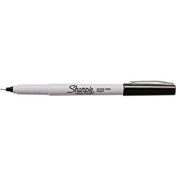 SHARPIE Permanent Markers, Ultra Fine Point, Black, 12-Count