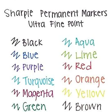 SHARPIE Permanent Markers, Ultra Fine Point, Black, 12-Count