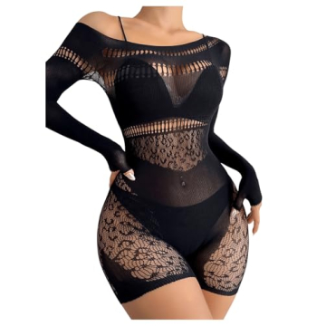 Seductive SHENHE Women's Mesh Hollow Out Babydoll Lingerie - One Size Fit