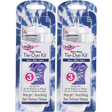 Tulip One Color Tie Dye, Blue Pack of 2