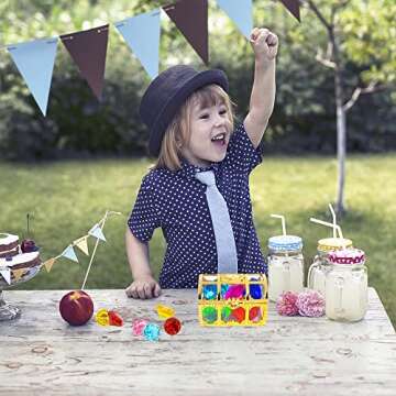 Diving Gem Pool Toy 6 Big Colorful Diamonds Set with Treasure Pirate Box Summer Swimming Toys Dive Throw Underwater for Use Treasures Gift Sets (golden)