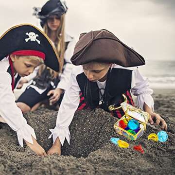 Diving Gem Pool Toy 6 Big Colorful Diamonds Set with Treasure Pirate Box Summer Swimming Toys Dive Throw Underwater for Use Treasures Gift Sets (golden)