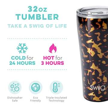 Swig Life 32oz Insulated Tumbler, Travel Coffee Tumbler with Lid, Cup Holder Friendly Travel Coffee ...