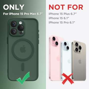 CAPRRO Magnetic for iPhone 15 Pro Max Case, [Compatible with MagSafe] [Full Camera Protection] Shock...