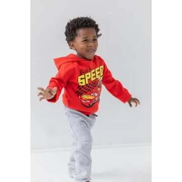 Disney Pixar Cars Lightning McQueen Mater Little Boys Fleece Hoodie & Pants Set 7-8