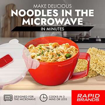 Rapid Soup Mug | Microwaveable Soup & Noodle Cooker | Enjoy Hot Soups Anytime | Ideal for Dorm, Smal...