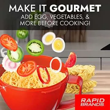 Rapid Soup Mug | Microwaveable Soup & Noodle Cooker | Enjoy Hot Soups Anytime | Ideal for Dorm, Small Kitchen, or Office | Dishwasher-Safe, Microwaveable, & BPA-Free