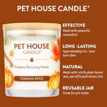 Pet House Candles: Plant-Based Soy Candle for Homes