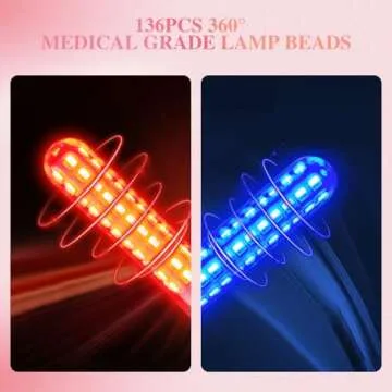 Jitesy Vaginal Rejuvenation Wand, Red & Blue Light Gynecological Therapy Device for Women, Female Vaginal Health Device for Cleaning, Vaginal Health PH Balance