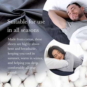 FULI 100% Cotton Zippered Futon Cover, Japanese Futon Mattress Cover, Shikibuton, Made in Japan (Queen, Gray)