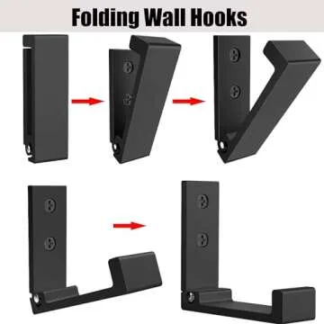 Latomex Folding Coat Hooks for Home Organization and Storage