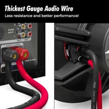 InstallGear 16 Gauge Wire AWG Speaker Wires - True Spec and Soft Touch Cable - 100 ft Red/Black - Car Stereos, Home Theater, Radio, Surround Sound - 16 Gauge Speaker Wire - Easy Installation