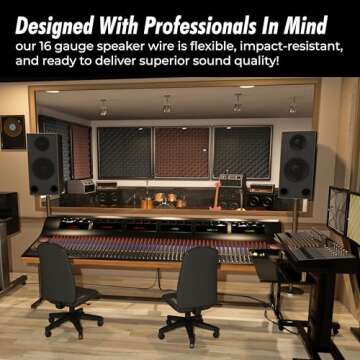 InstallGear 16 Gauge Wire AWG Speaker Wires - True Spec and Soft Touch Cable - 100 ft Red/Black - Car Stereos, Home Theater, Radio, Surround Sound - 16 Gauge Speaker Wire - Easy Installation