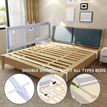 Toddler Bed Rail - Extra Tall & Safe Guard for Kids