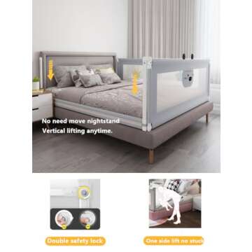 Toddler Bed Rail - Extra Tall & Safe Guard for Kids