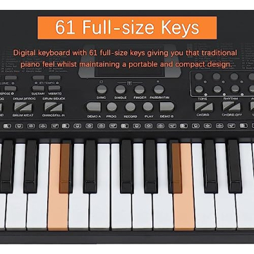MIZAYI 61 Keys Keyboard Piano for Beginners and Kids