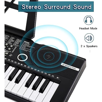 MIZAYI 61 Keys Keyboard Piano for Beginners and Kids