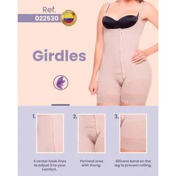 Fajas Colombianas Moldeadoras 022530 High Compression Shapewear, Butt Lifting BBL Faja