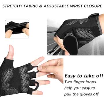 MOREOK Cycling Gloves for Men & Women with Gel Padding