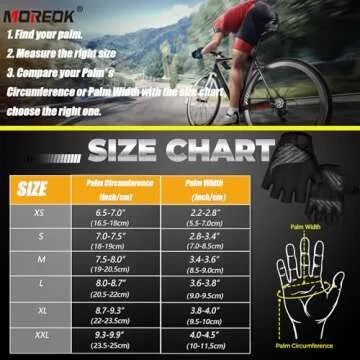 MOREOK Cycling Gloves for Men & Women with Gel Padding