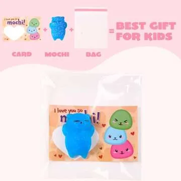 JOYIN 28 Packs Valentine's Day Gift Cards with Squishy Toys