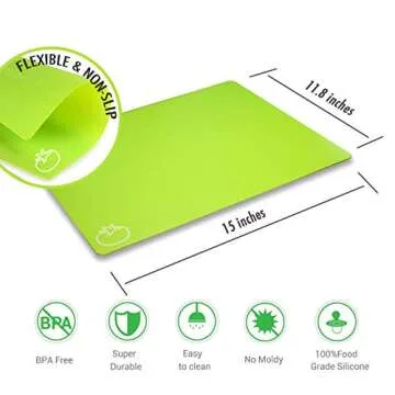 Durable Color-Coded Cutting Board Mats by Fotouzy