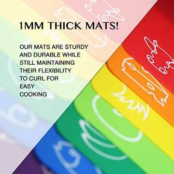 Durable Color-Coded Cutting Board Mats by Fotouzy