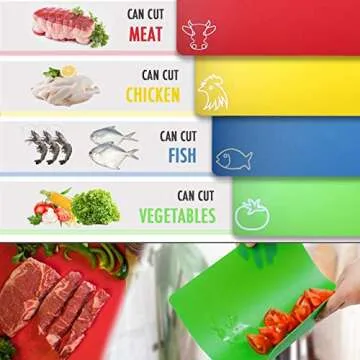 Durable Color-Coded Cutting Board Mats by Fotouzy