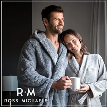 Luxury Men's Hooded Fleece Robe Big and Tall