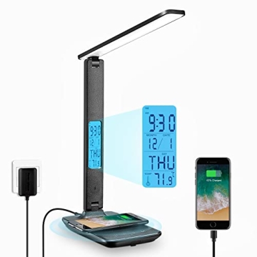 LAOPAO Desk Lamp with Wireless Charger: Stylish Table Lamp for Home Office