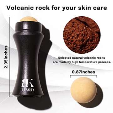 BK BEAKEY Oil-absorbing Volcanic Roller, Reusable Portable Oily Skin Control Roller, Instant Results...