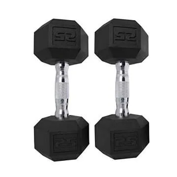 CAP Barbell Rubber Hex Dumbbell Set, 550-Pound