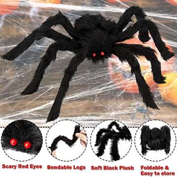 Giant Spider Halloween Decorations Realistic & Durable
