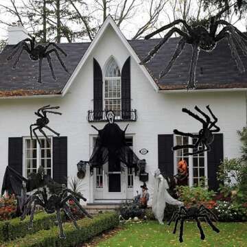 Giant Spider Halloween Decorations Realistic & Durable