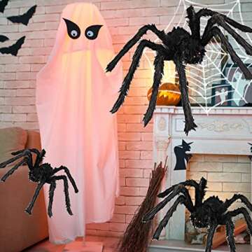 Giant Spider Halloween Decorations Realistic & Durable