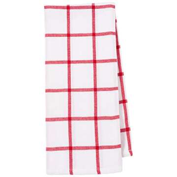 KAF Home Pantry Kitchen Holiday Dish Towel Set of 4, 100-Percent Cotton, 18 x 28-inch (Vintage Red Christmas Truck)