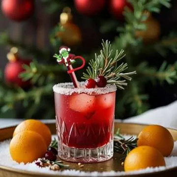 Haundry 6-Pack Christmas Straw Covers Cap Compatible with Stanley Tumblers, Reusable Silicone Green Xmas Drinking Straw Topper, Dust-Proof, Funny Stanley Accessories Perfect for Festival