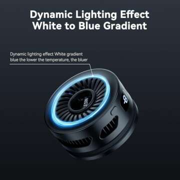 TELESIN° Magnetic Phone Cooler for Gaming & Live Streaming, Phone Cooling Fan Portable Phone Radiat...