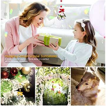 Vibrant JUNBEI Crystal Suncatcher Set - 6 Colorful Prisms