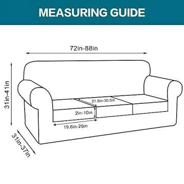 Turquoize 4 Piece Sofa Covers for 3 Cushion Couch Sofa Slipcover Soft Couch Cover for Dogs-Washable ...