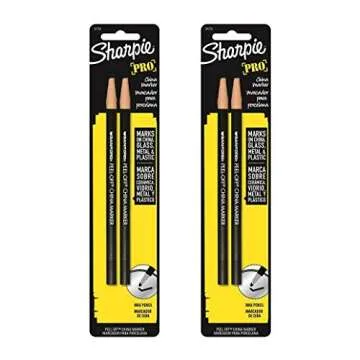 Sanford Sharpie Black 173T Peel Off China Markers, 2/Pack, 2 Packs