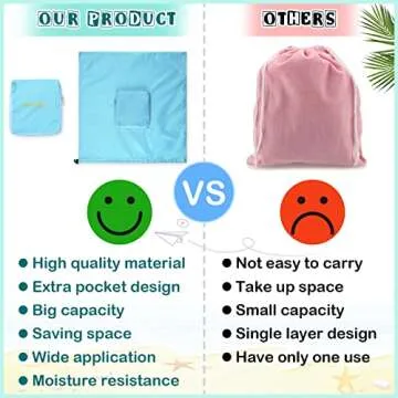 Shappy 3 Pieces Travel Laundry Bag Large Dirty Clothes Bags for Traveling Lightweight and Expandable Luggage Laundry Bag with Drawstring Closure and Zipper, Blue Gray Black, 20 x 21 Inch