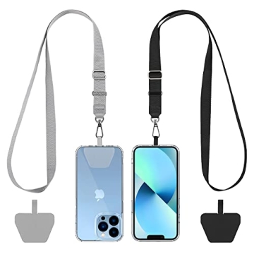 CACOE Phone Lanyard 2 Pack - Adjustable Neck Strap & Phone Patches, Perfect for Smartphones