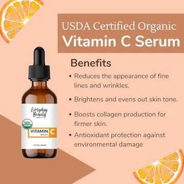 Organic Vitamin C Serum - USDA Certified & Anti-Aging