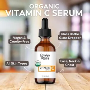 Organic Vitamin C Serum - USDA Certified & Anti-Aging