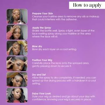 The Frontal Queen Lace Melting Spray, Ashy Lace Melting Spray for Lace Wigs, Lace Bond Spray, Extra Hold Lace Melting Spray Adhesive Wig, No Residue, Long Lasting Safe Formula - 4.2 oz