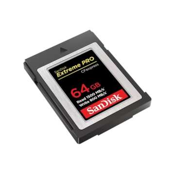 SanDisk Extreme PRO 64GB CFexpress Type-B Memory Card, 1500MB/s Read, 800MB/s Write