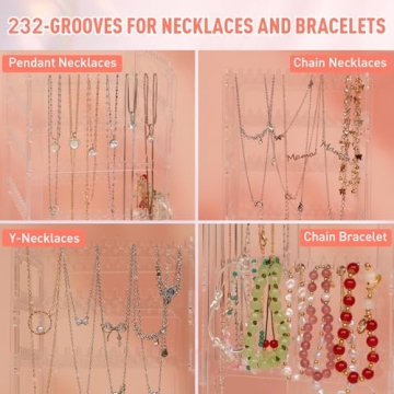 17Dec Rotating Earring Holder Organizer - 5-Tier Acrylic Storage