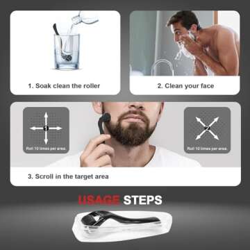 540 Titanium Derma Roller - Microneedle Micro Needle Roller for Men and Women Home Use - Microneedling Roller Microneedle Roller Skin Care Tool (#0.5#)